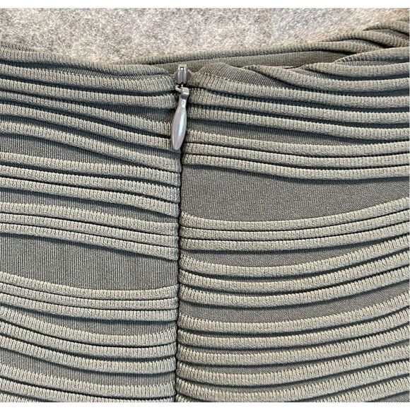 JOSEPH RIBKOFF Dress Women's Size 10 Gray Black Colorblock Textured Midi Zipper - Picture 12 of 14